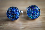 cuff links with cremation ash for men